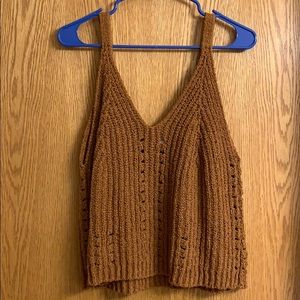 CJLA Carly Jean Los Angeles Rust Sweater Tank